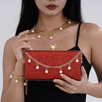 https://tjcuk.sirv.com/Products/78/6/7863030/Leatherette-Clutch-Bag-with-Necklace-Bracelet-Champagne_7863030_2.jpg?w=342&h=342
