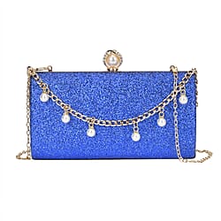 Leatherette Clutch Bag with Necklace & Bracelet (Size 22x12x4 cm) - Champagne