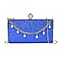 Leatherette Clutch Bag with Necklace - Bracelet - Black