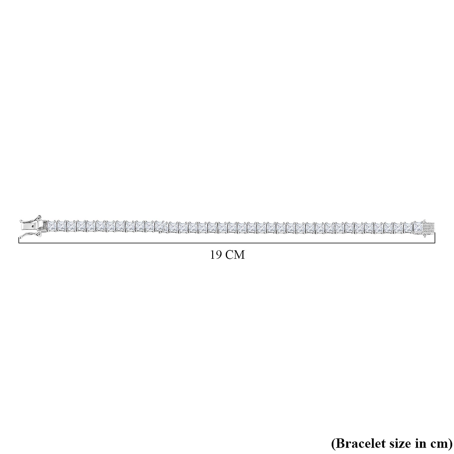 J Francis - Swarovski Zirconia Cluster Bracelet (Size - 7) in Rhodium Overlay Sterling Silver 24.51 Ct.