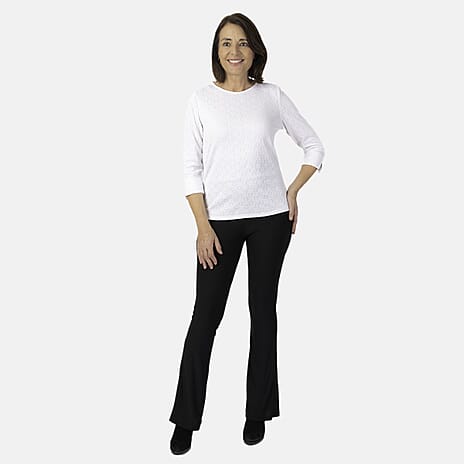 Round Neck Auburn Top (Size 14-16) - Ivory