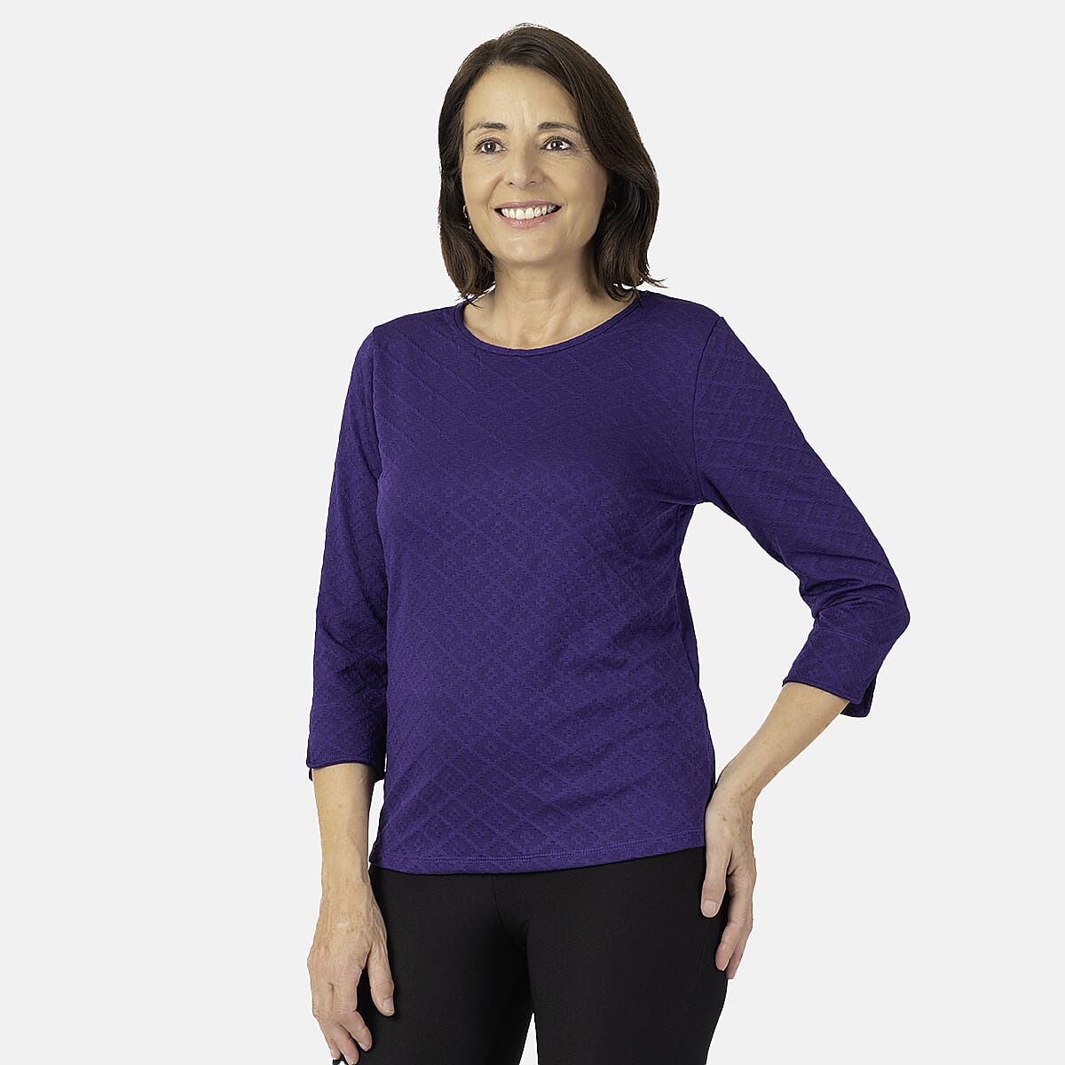 Pure And Natural Auburn Top (Size 12-14) - Purple