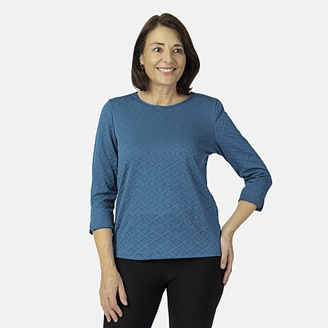 Pure And Natural Auburn Top (Size 10-12) - Teal