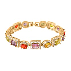 Multi Color Cubic Zirconia Bracelet (Size - 7.25)