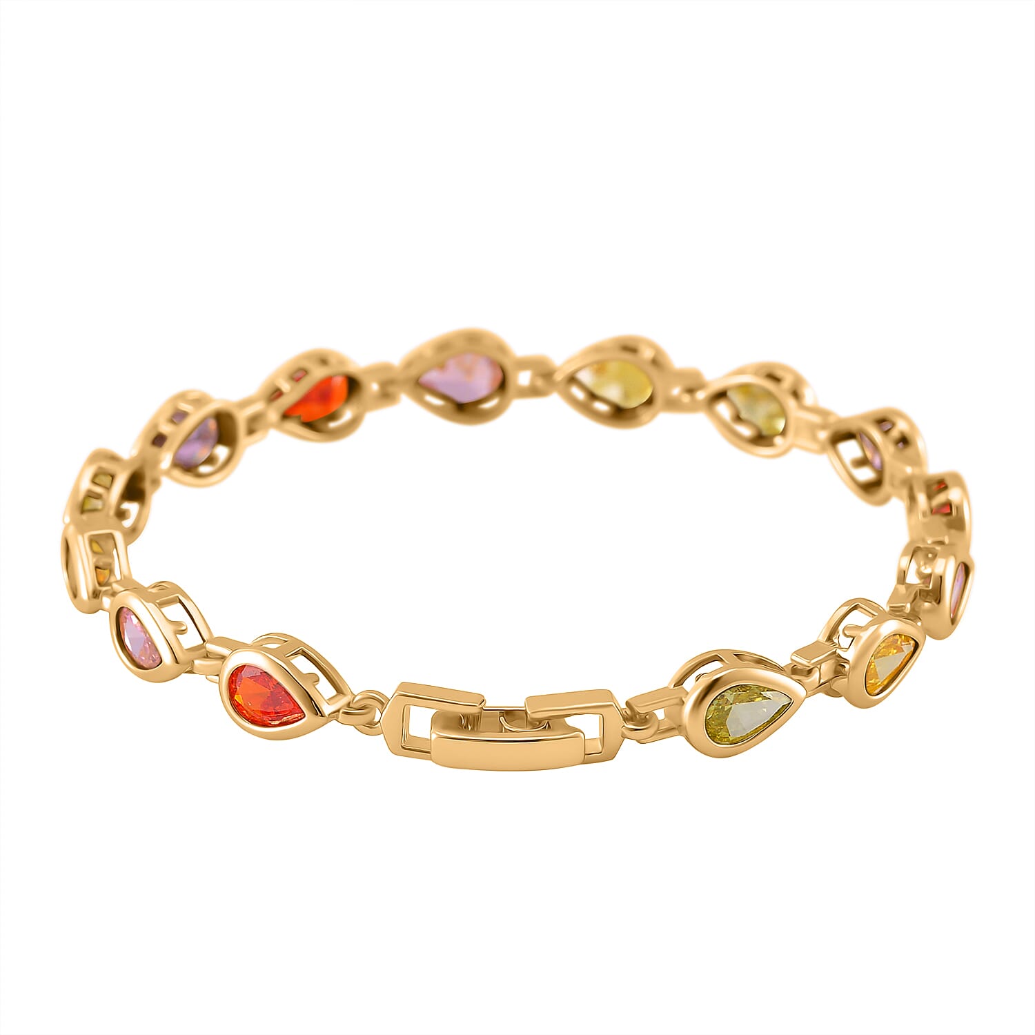 Close Out Deal- Multi Color Cubic Zirconia Bracelet (Size - 7.25)