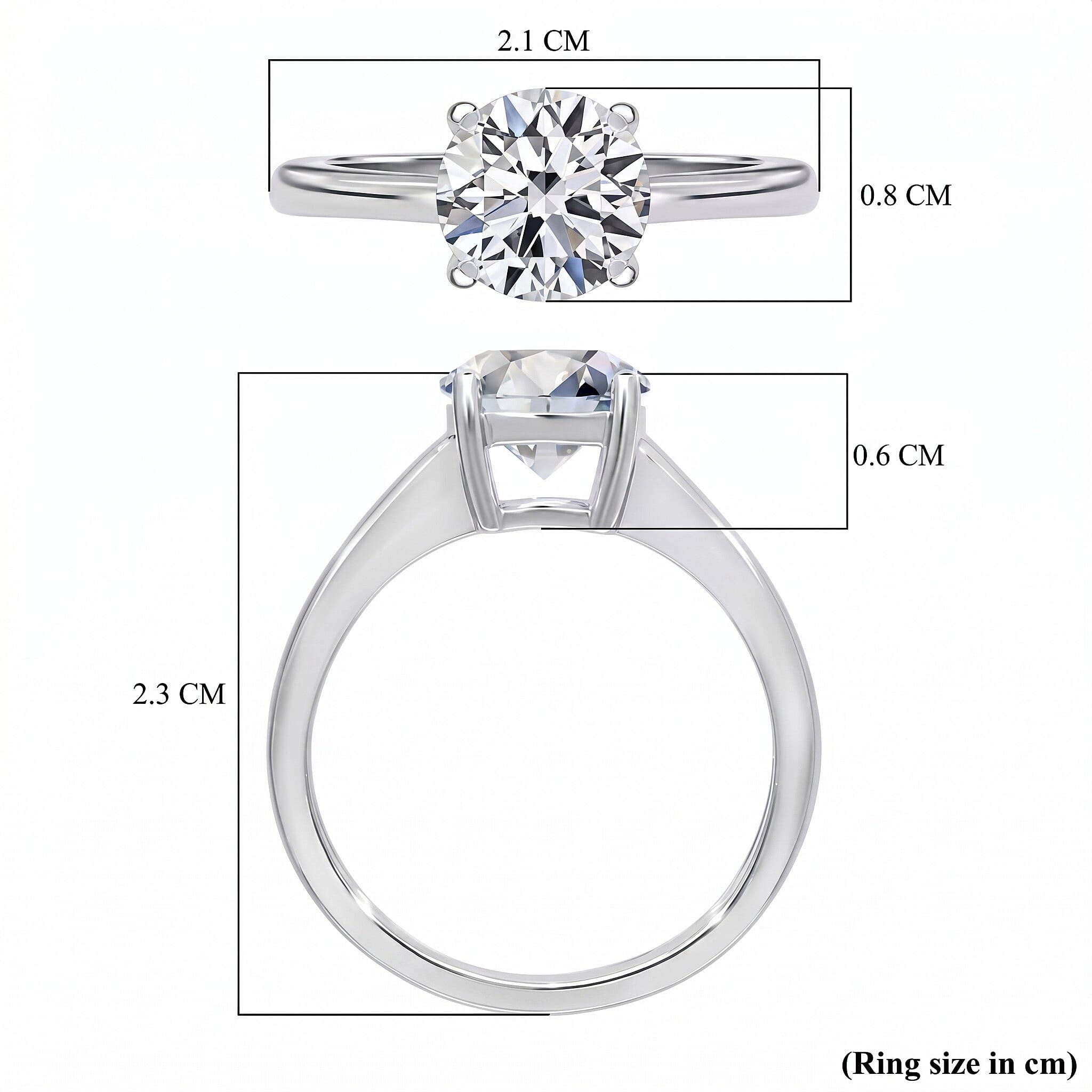 Luxuriant 950 Platinum SGL Certified Lab Grown Diamond (SI-GH) Solitaire Ring 1.50 Ct.