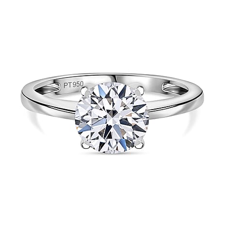 Luxuriant Diamond 950 Platinum SGL Certified Lab Grown Diamond (SI-G-H) Ring 1.50 Ct.