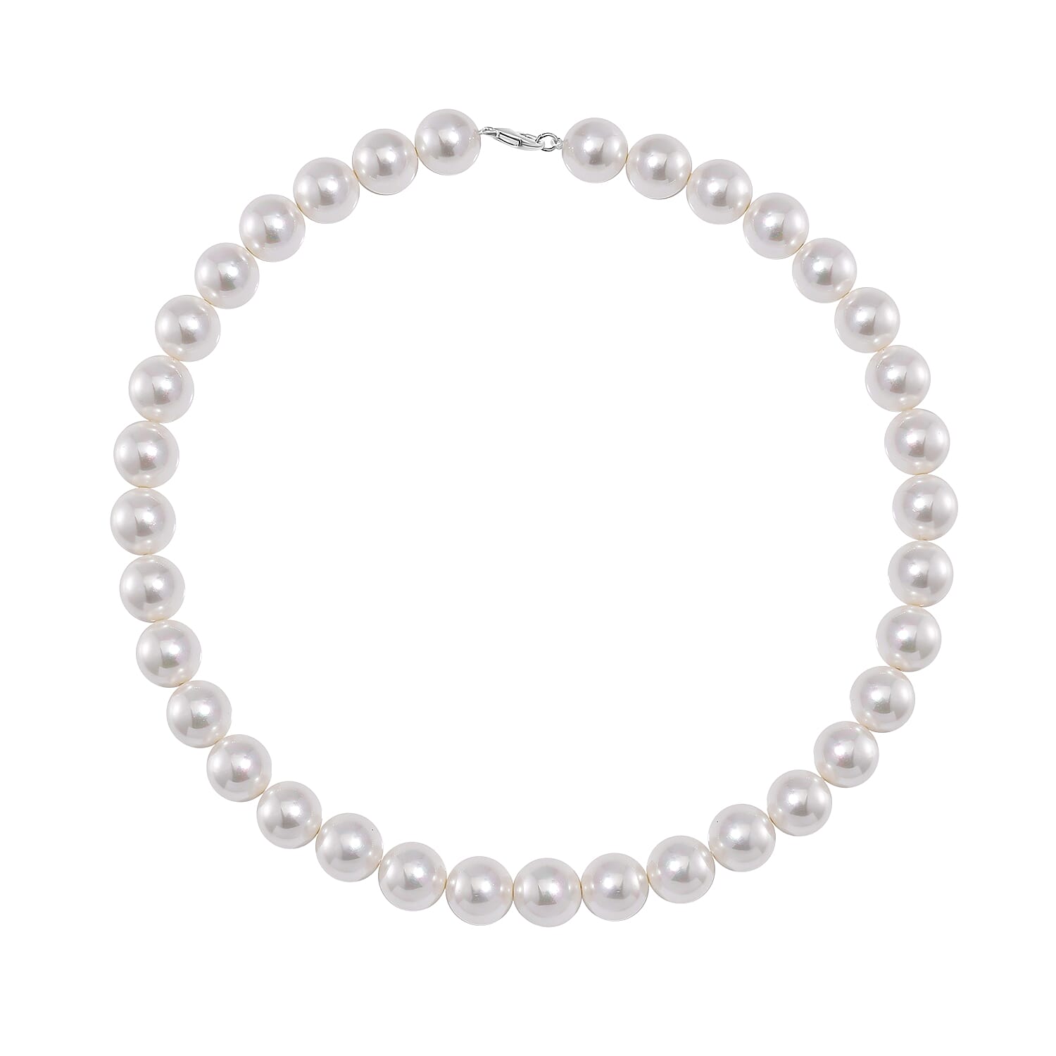 White Shell Pearl Necklace (Size - 20)