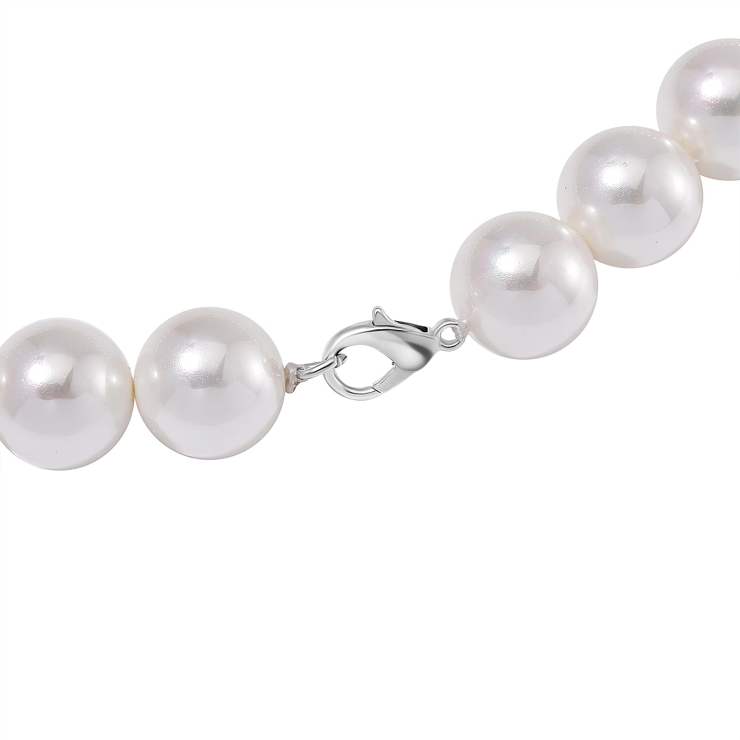 White Shell Pearl Necklace (Size - 20)