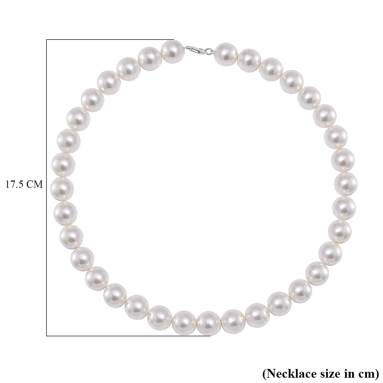 White Shell Pearl Necklace (Size - 20)