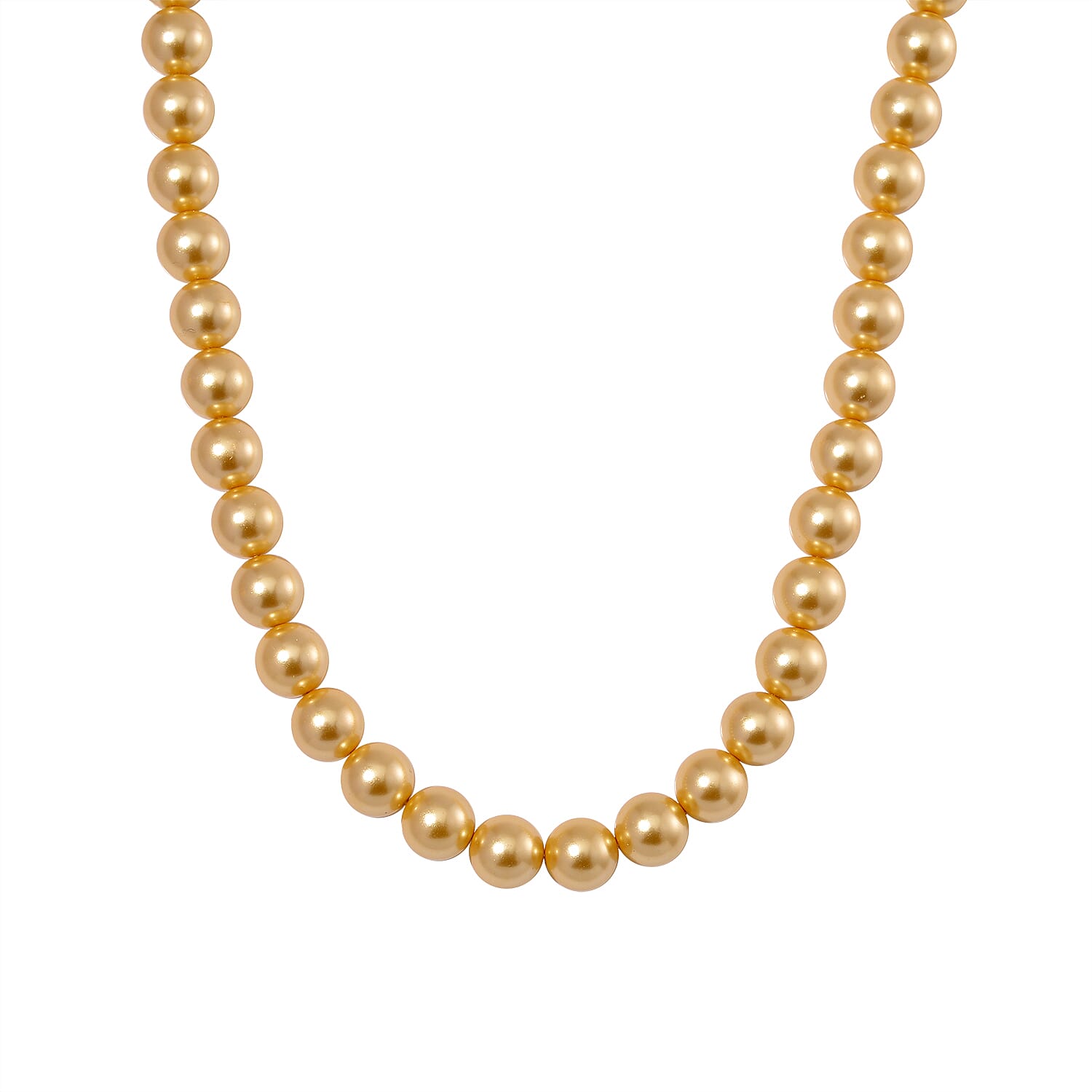 Golden Color Shell Pearl Necklace (Size - 20)