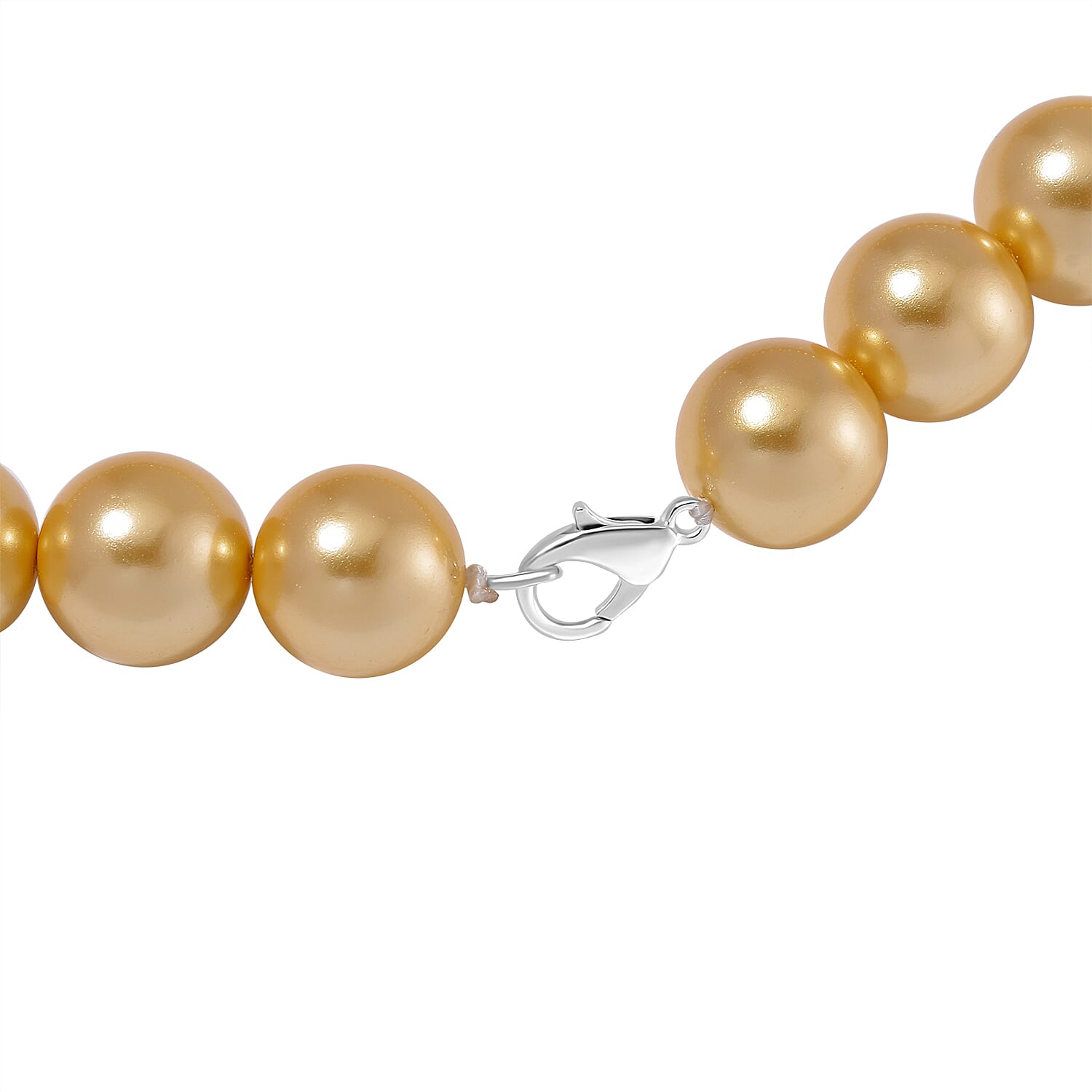 Golden Color Shell Pearl Necklace (Size - 20)