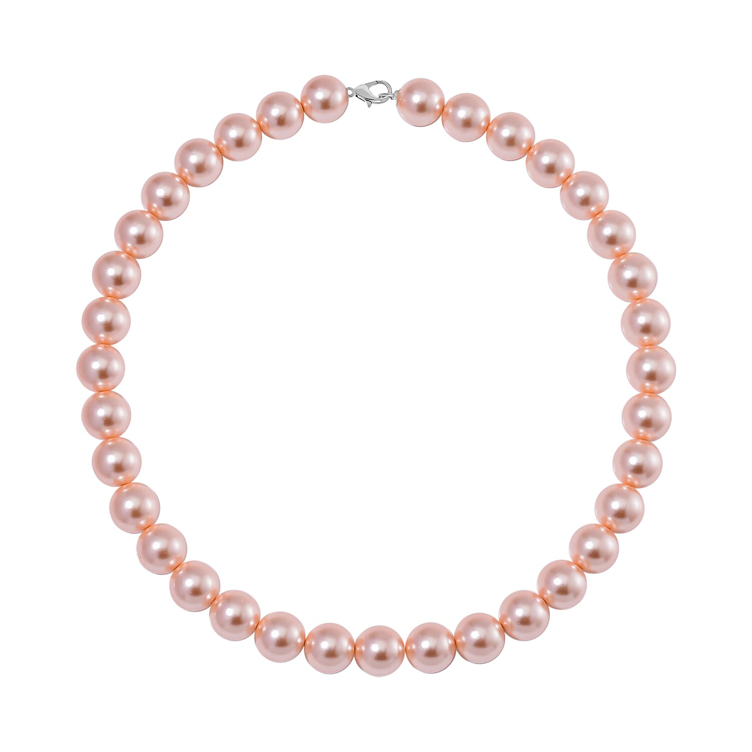 Pink Shell Pearl Necklace (Size - 20)