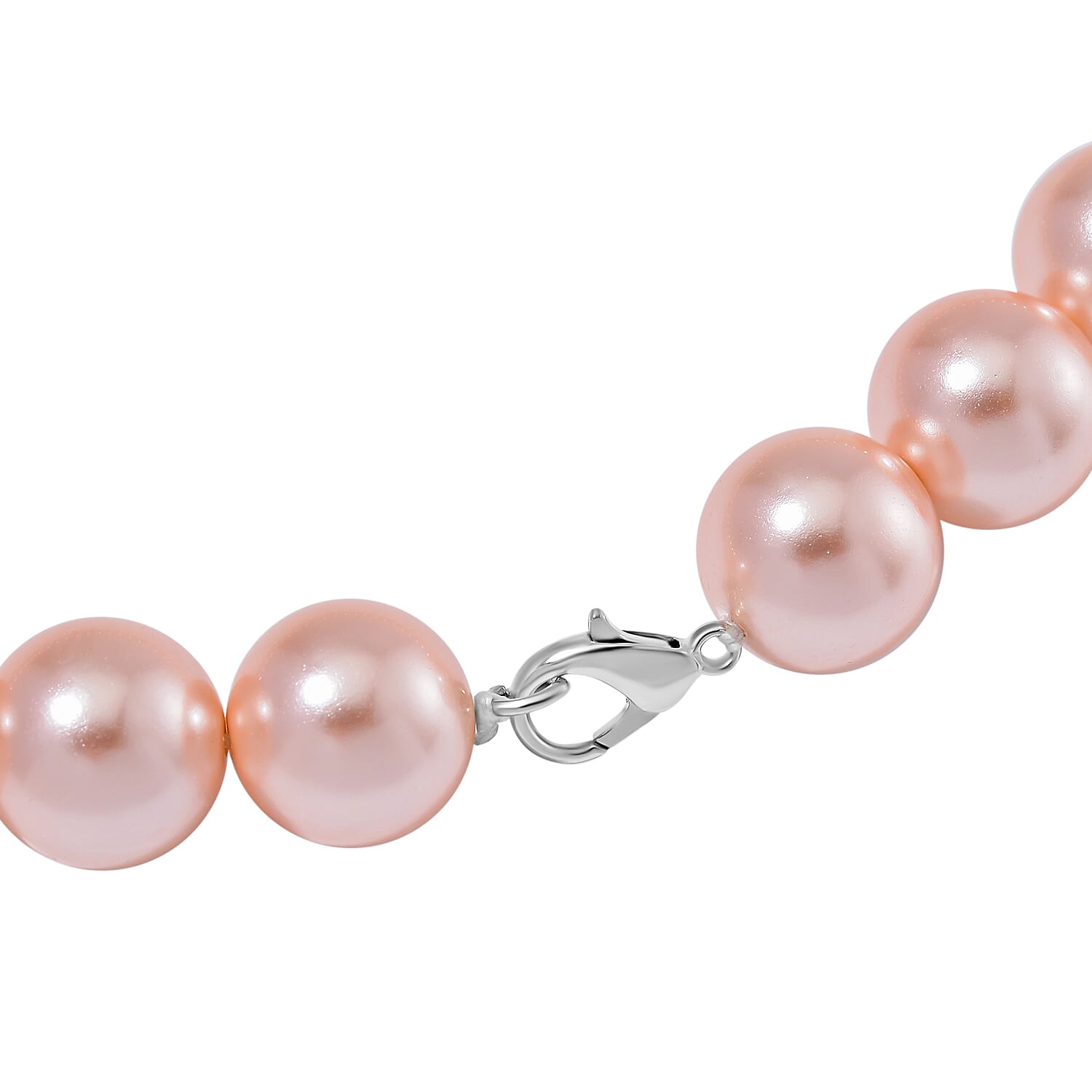 Pink Shell Pearl Necklace (Size - 20)