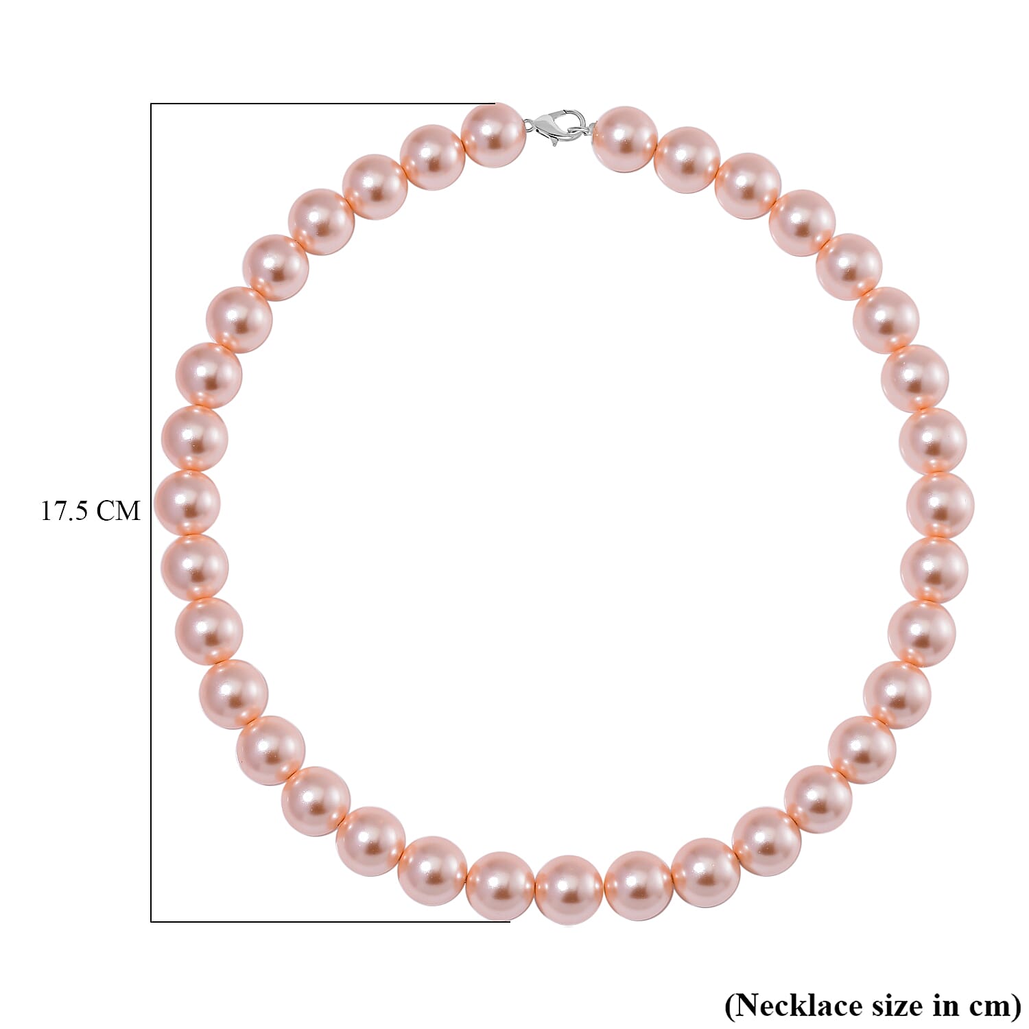 Pink Shell Pearl Necklace (Size - 20)