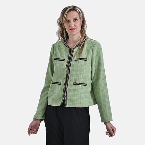 - Maisi Classic Tweed Blazer (Size M) - Green