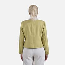 La Marey Stylish Tweed Long Sleeve Round Neck Buttoned Blazer