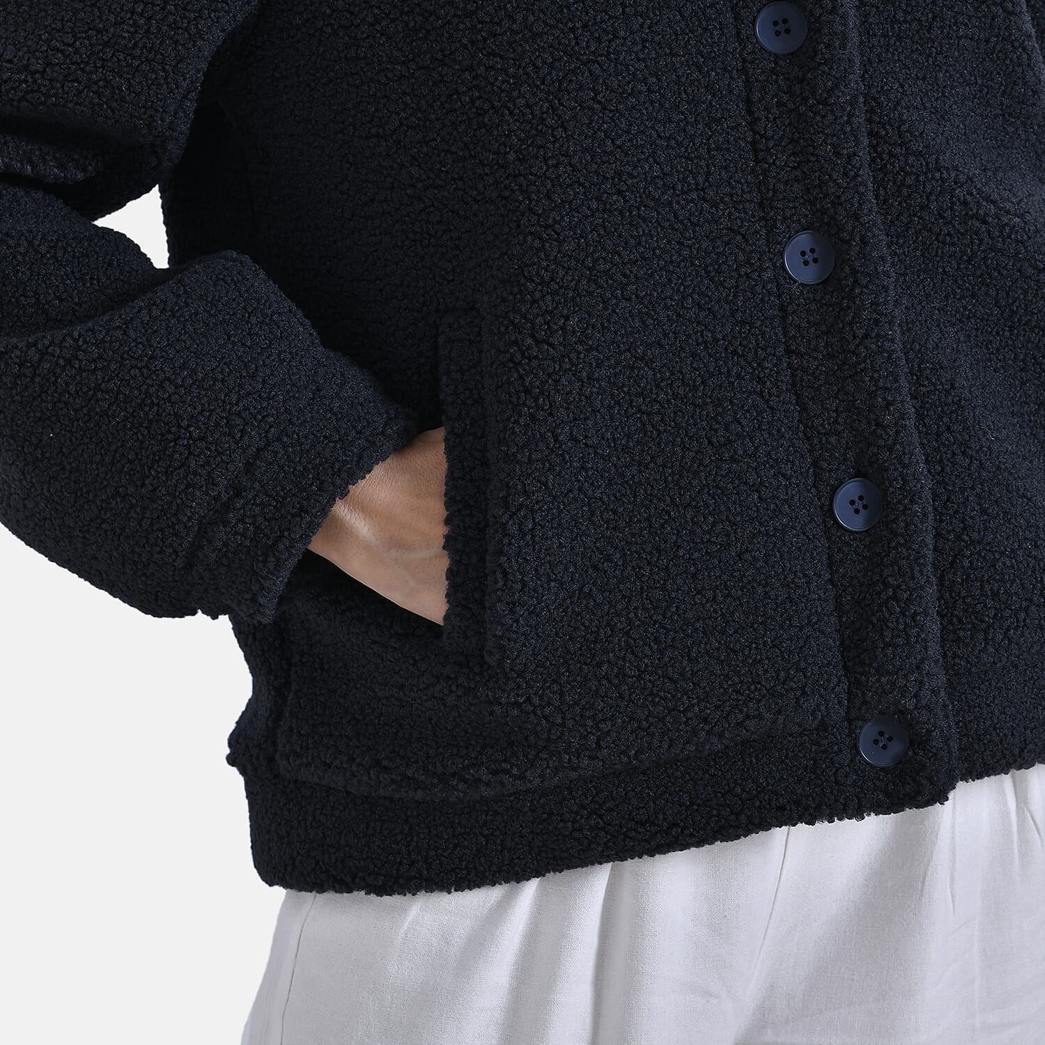 La Marey Ladies Fleece Button-Up Jacket