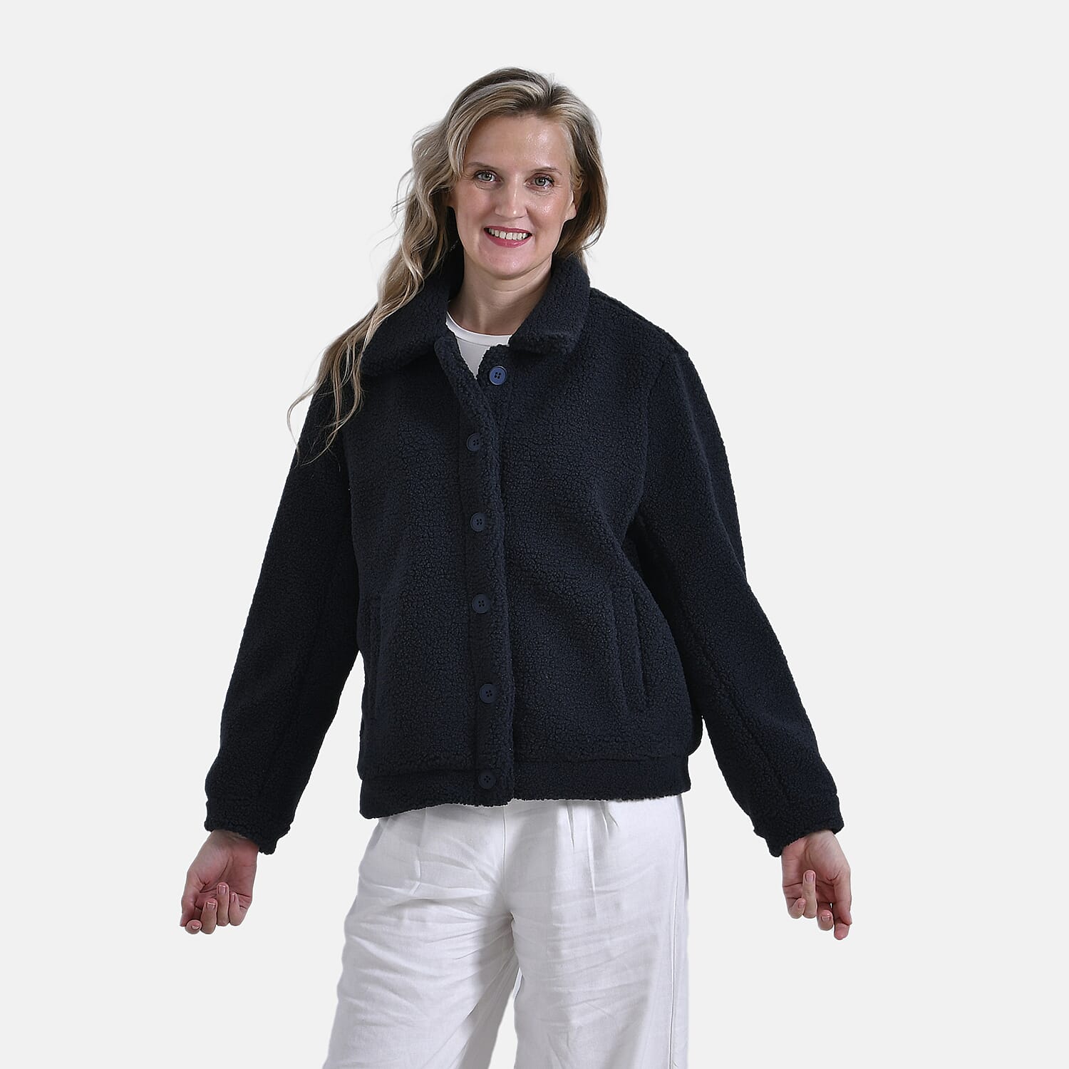 La Marey Ladies Fleece Button-Up Jacket