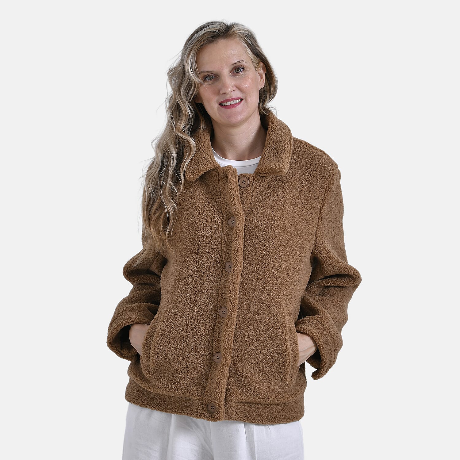 La Marey Ladies Fleece Button-Up Jacket