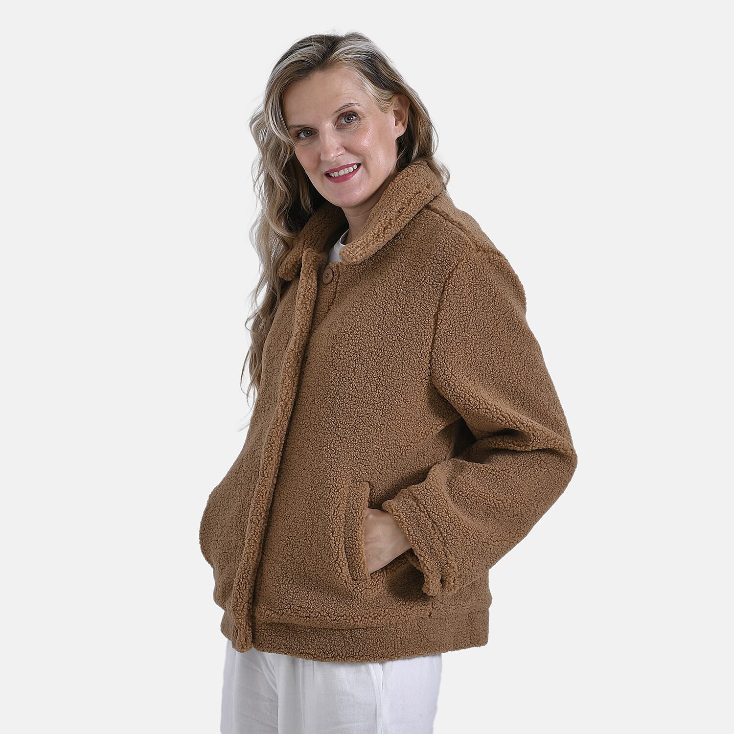 La Marey Ladies Fleece Button-Up Jacket