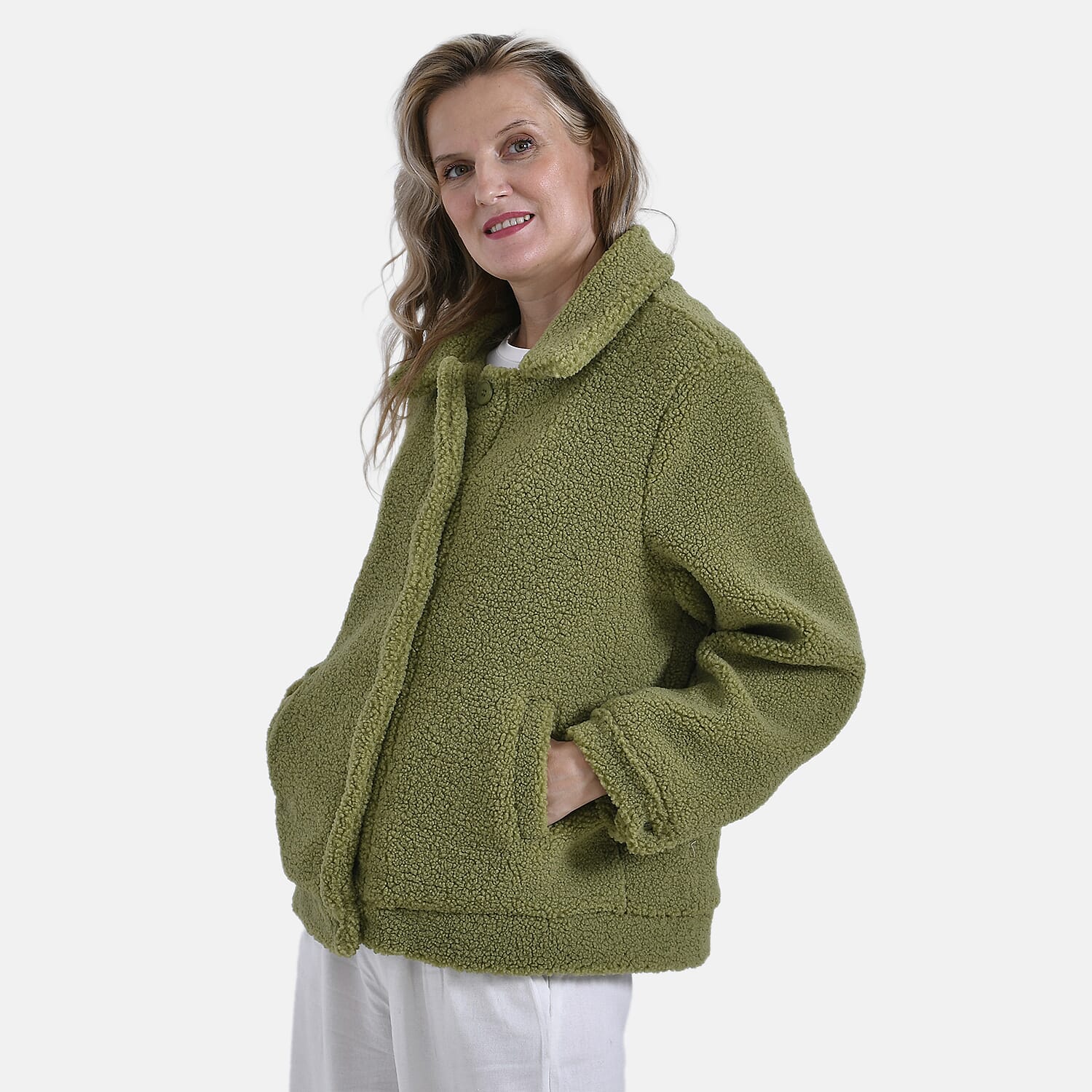 La Marey Ladies Fleece Button-Up Jacket