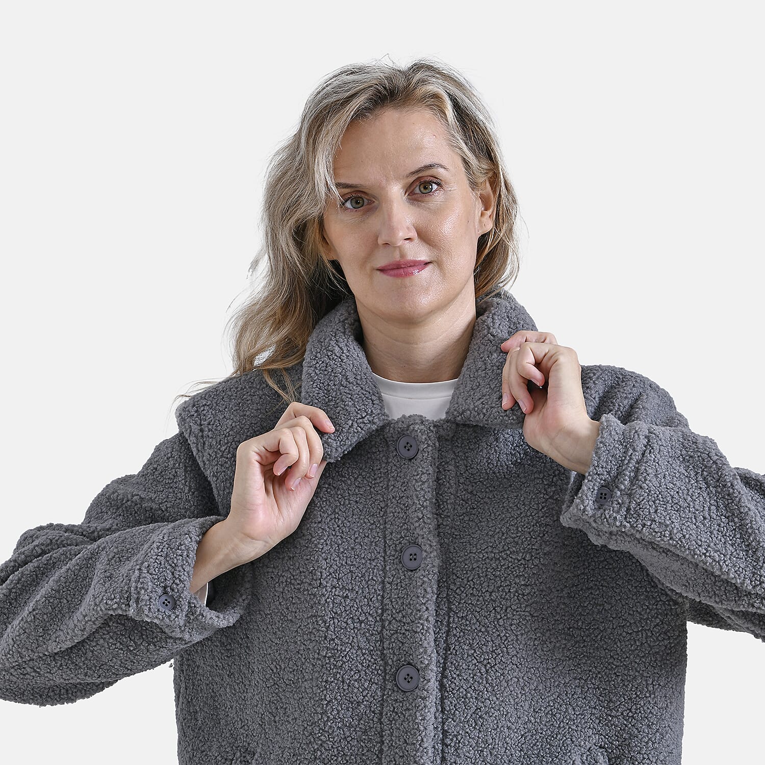 La Marey Ladies Fleece Button Up Jacket