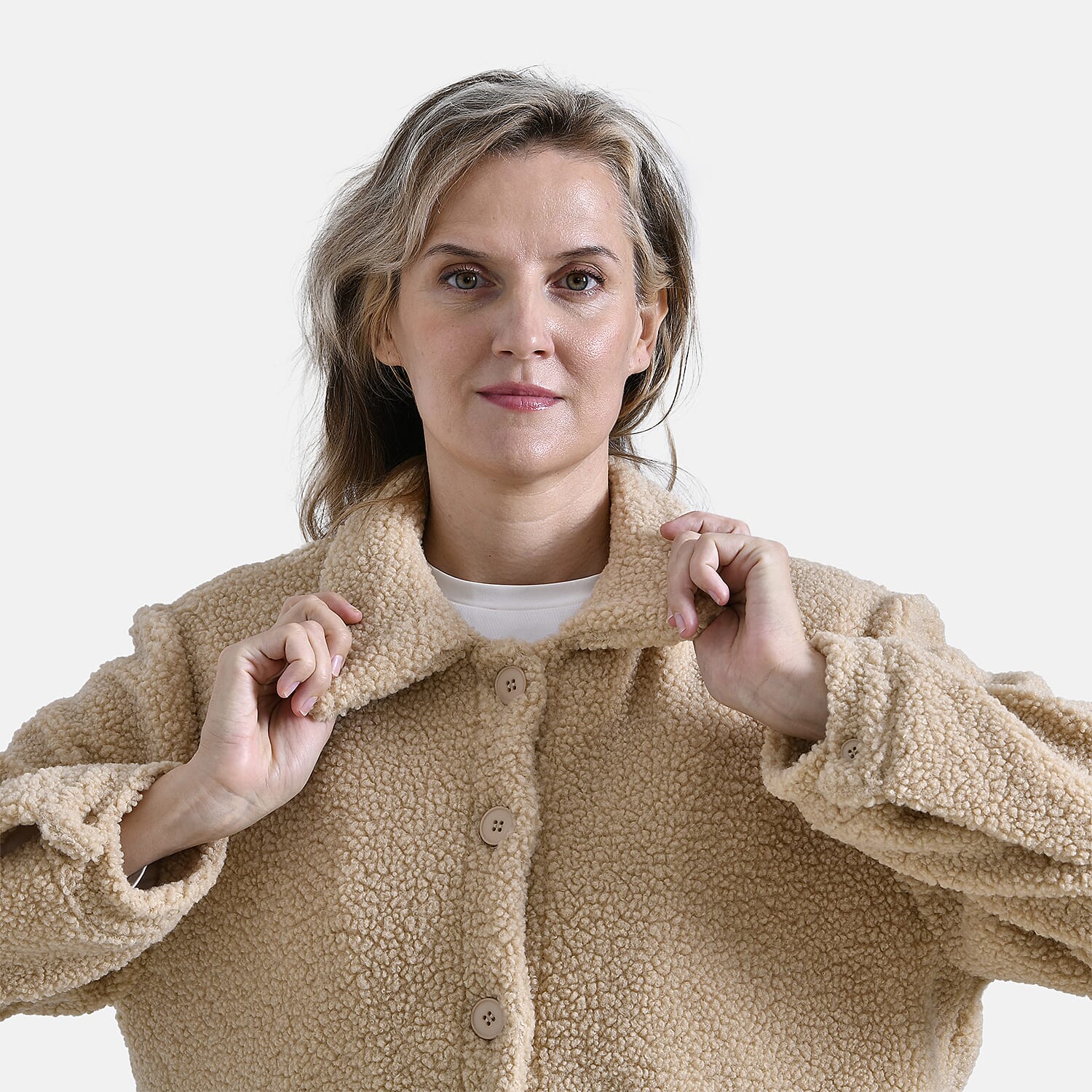 La Marey Ladies Fleece Button Up Jacket