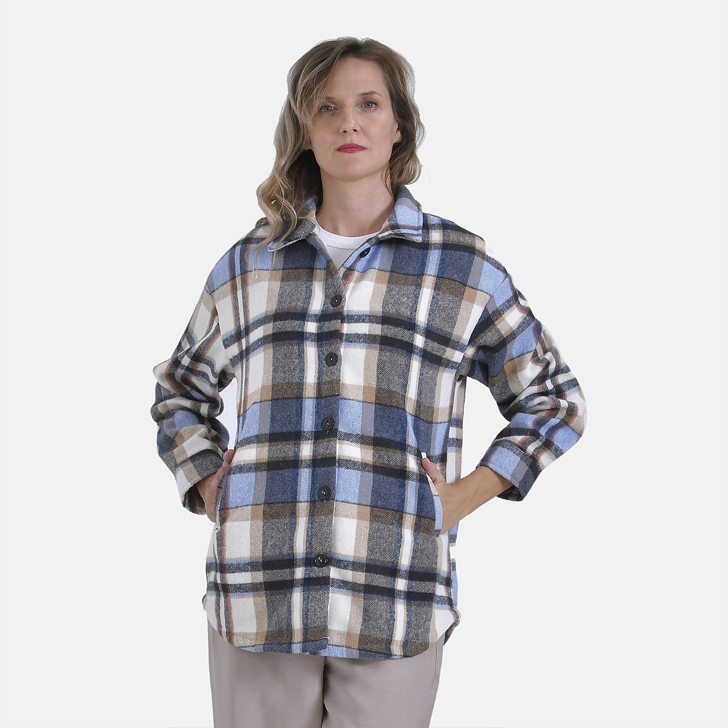 La Marey Check Fleece Shacket