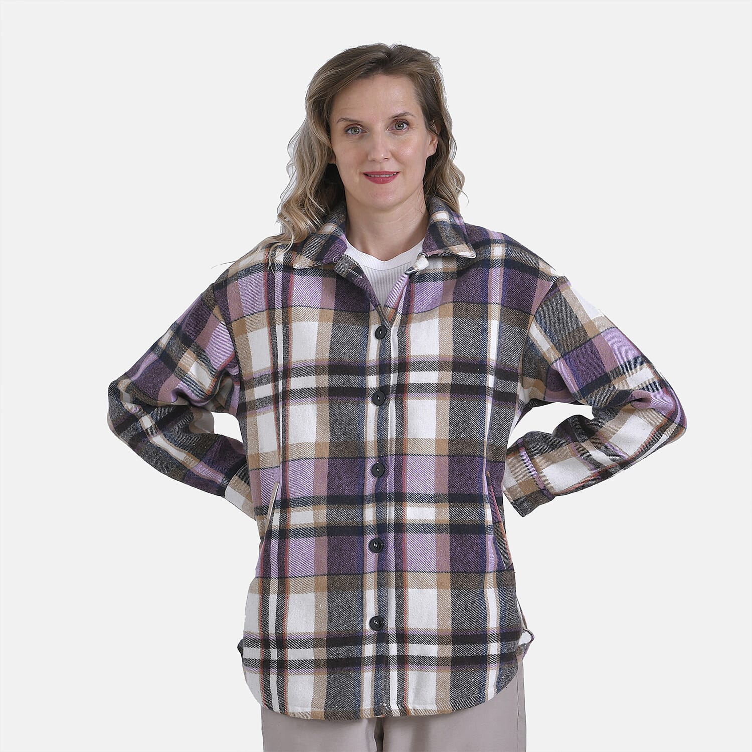 La Marey Check Fleece Shacket