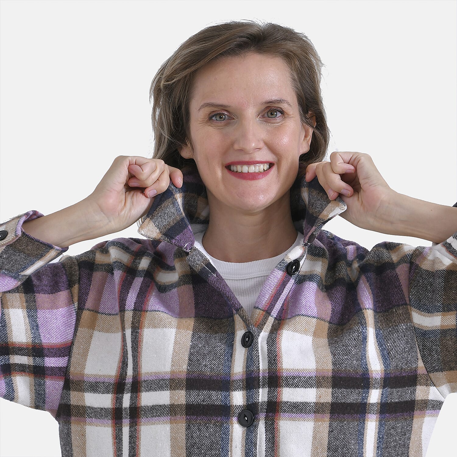 La Marey Check Fleece Shacket