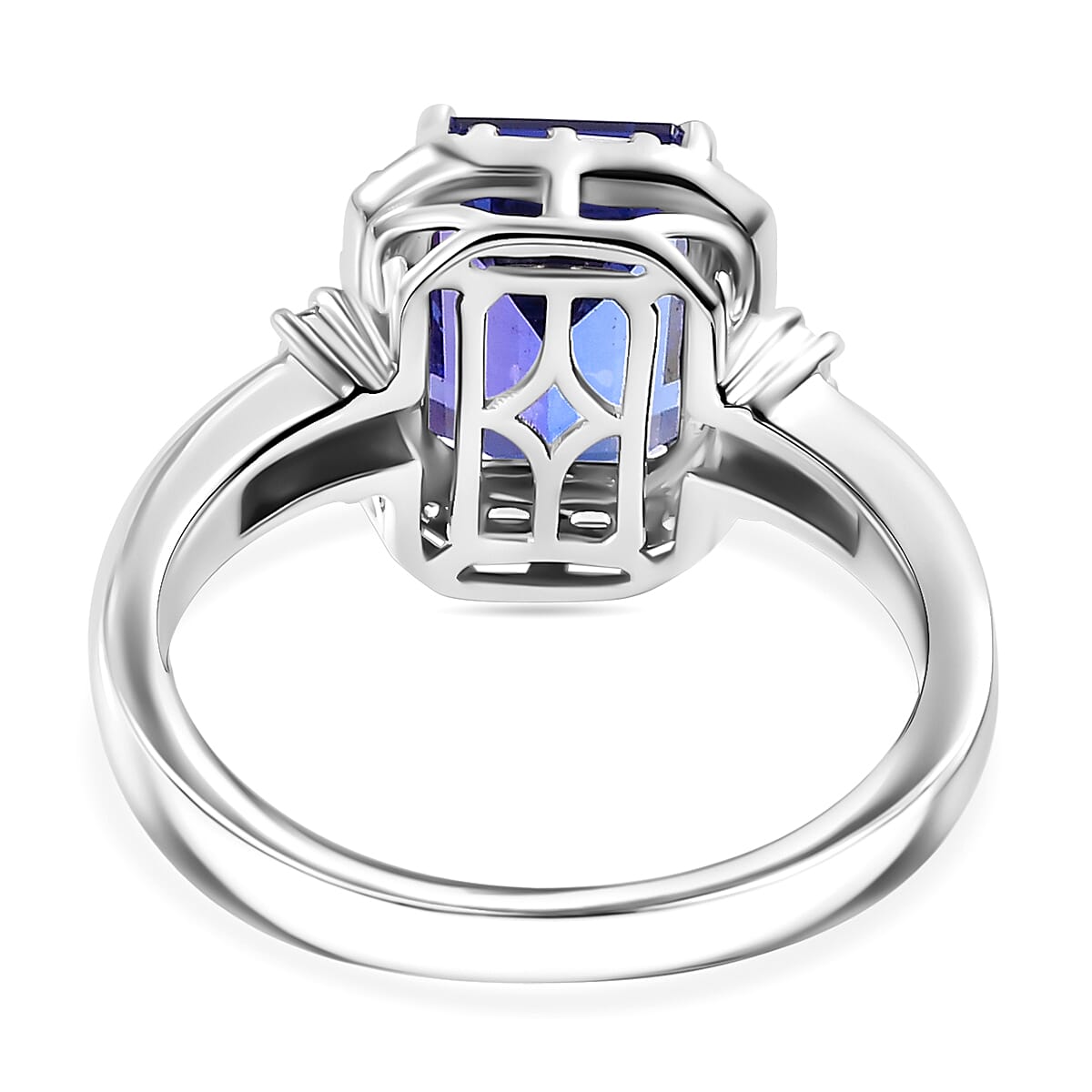 RHAPSODY 950 Platinum  AAAA  Tanzanite & Diamond  (EF-VS) Ring 3.54 ct,  Platinum Wt. 7 Gms