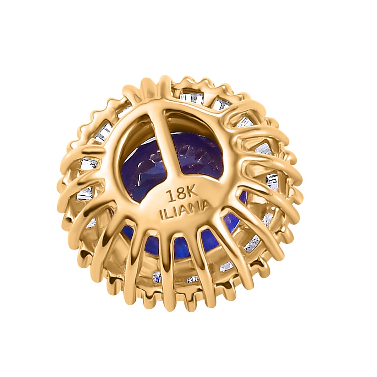 ILIANA 18K Yellow Gold AAA Tanzanite & Diamond SI-GH Solitaire Pendant 3.00 Ct. ILIANA 18K Yellow Gold AAA Tanzanite & Diamond SI-GH Solitaire Pendant 3.00 Ct.