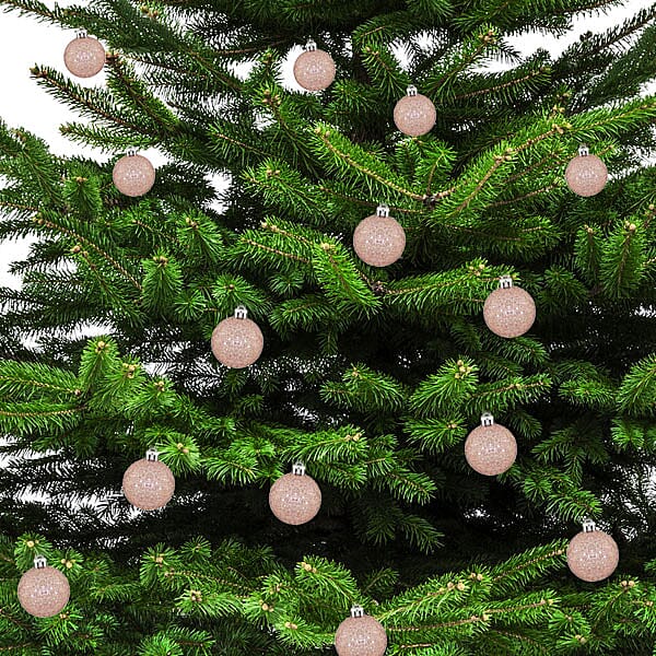 Christams Decorative Peach Baubles - (Size 8x5 Cm)