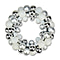 Bauble Wreath Frost in Silver and White with 34 cm