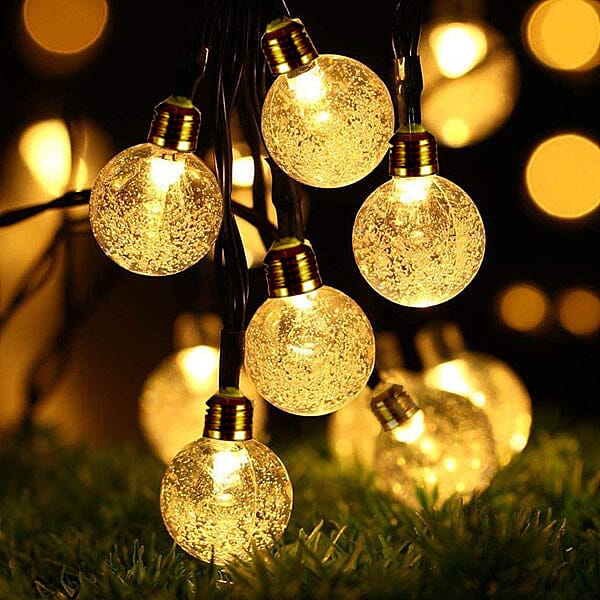 Christmas Decoration Specials- 10 Piece Glitter Light Bulbs - Snow