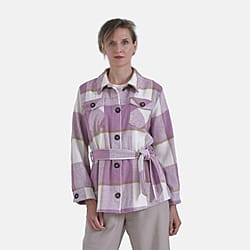  La Marey Checked Belted Winter Shirt