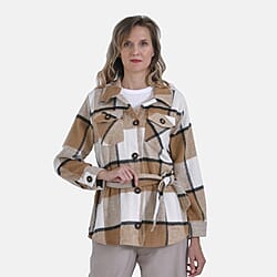  La Marey Checked Belted Winter Shirt