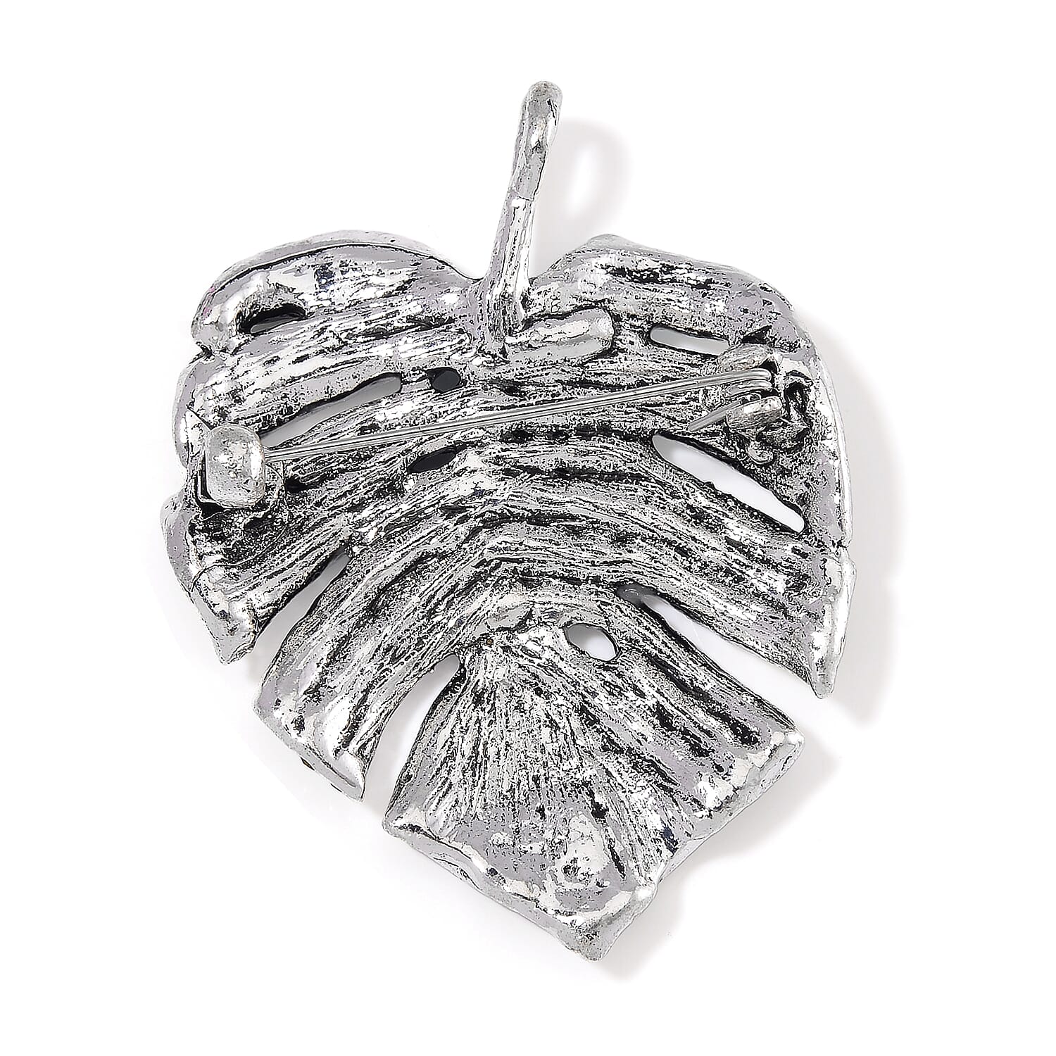 Multi Color Leaf Crystal Brooch