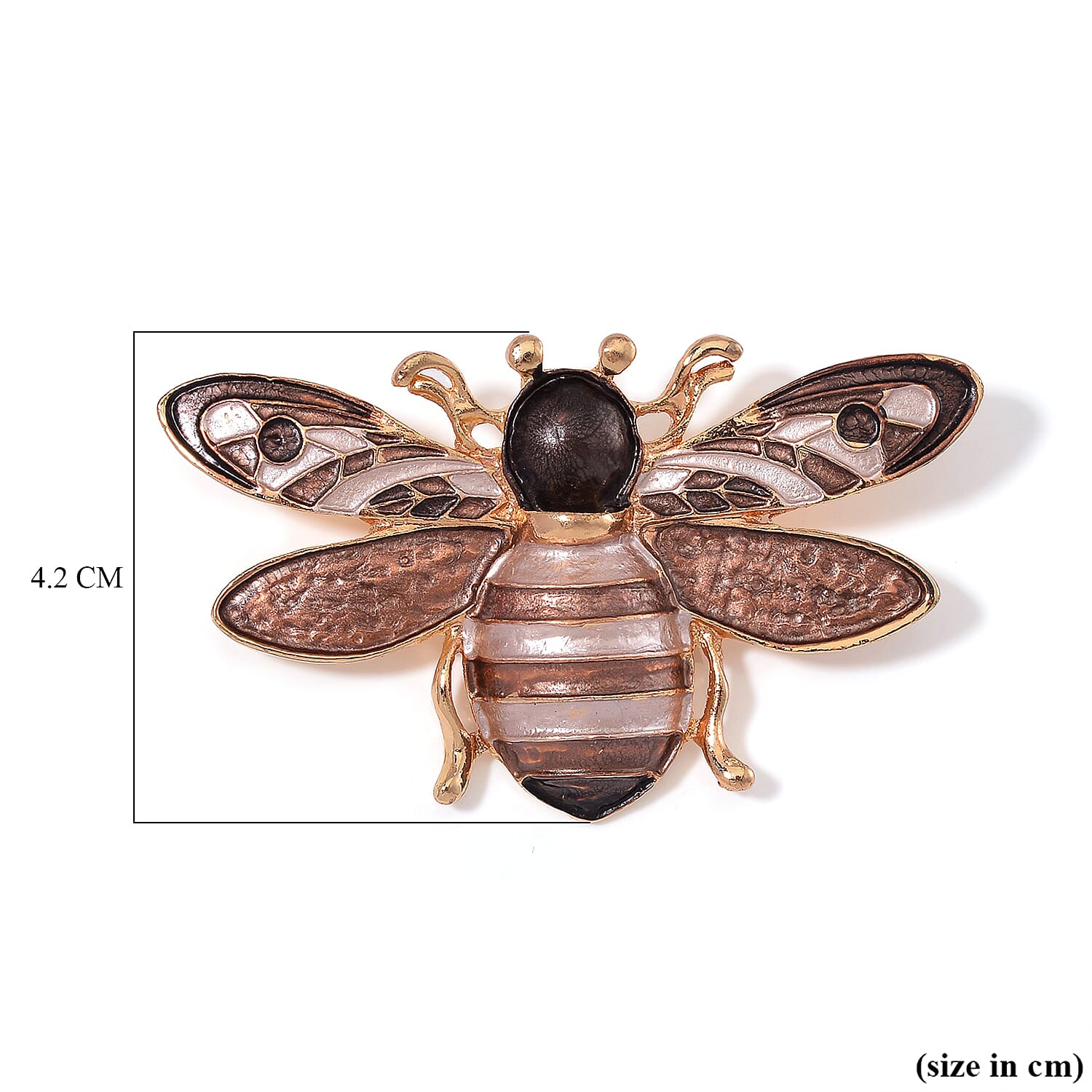 Designer Inspired- Bee Brooch - Brown