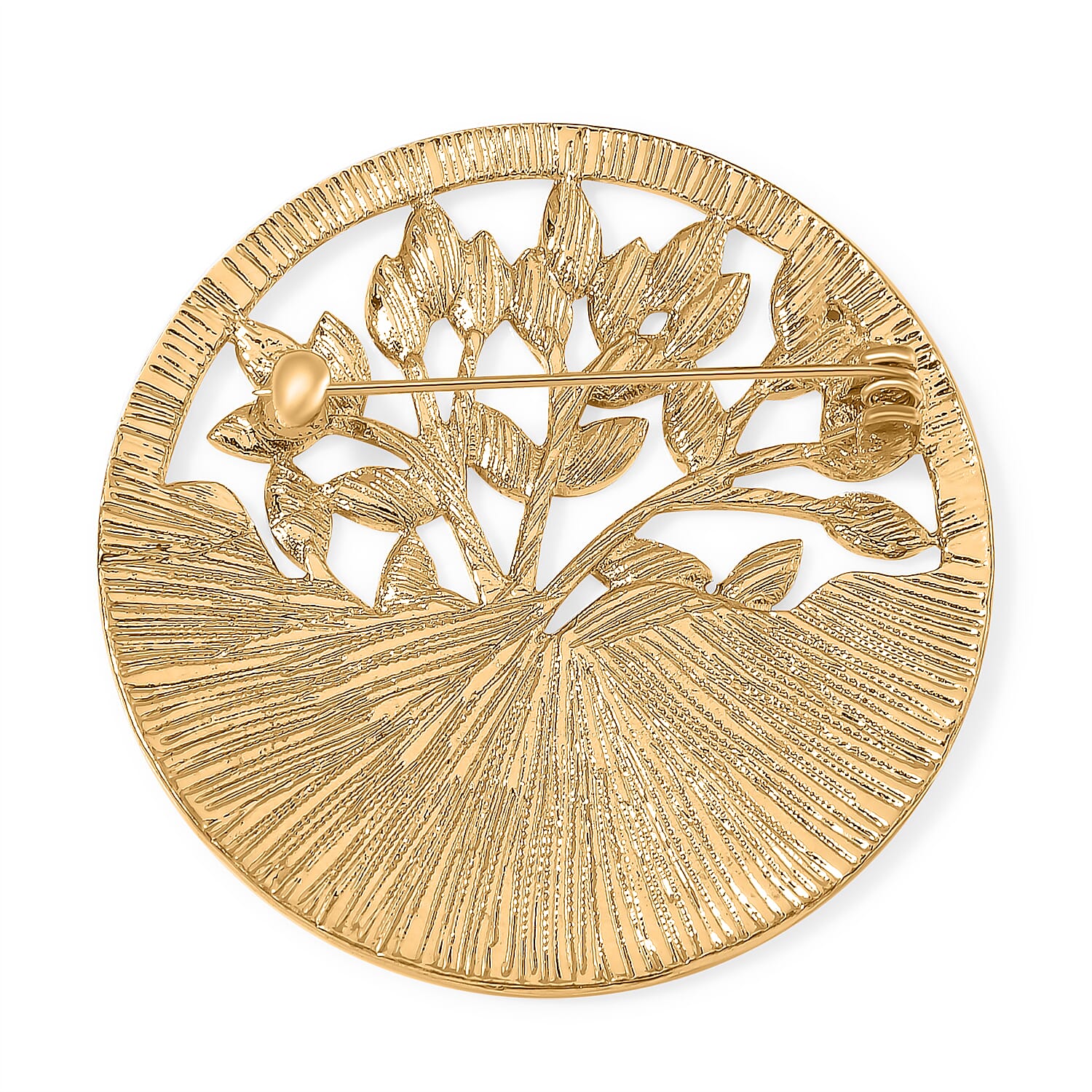 Tree Brooch in Gold Tone
