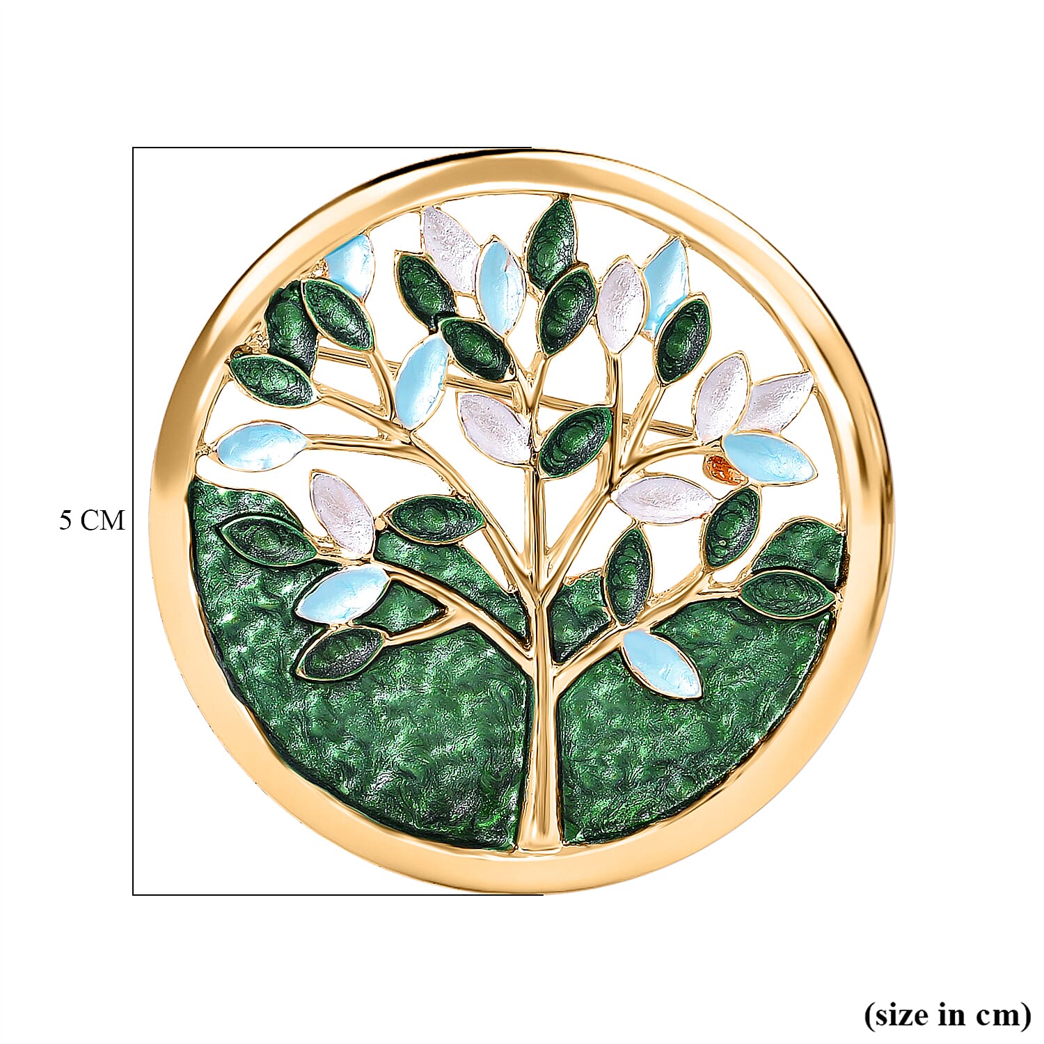 Tree Brooch in Gold Tone