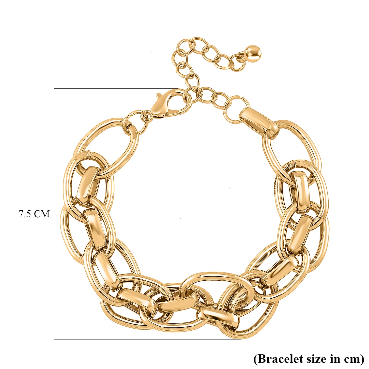 Designer Inspired - Infinity Bracelet With Lobster Clasp (Size - 7.5)