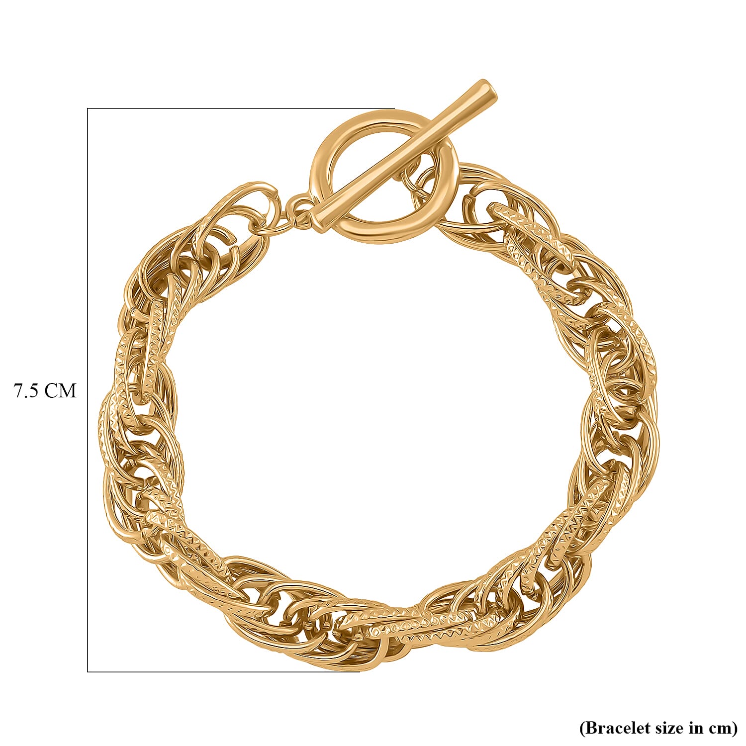 Prince of Wales  Bracelet With T Bar Clasp (Size - 8)