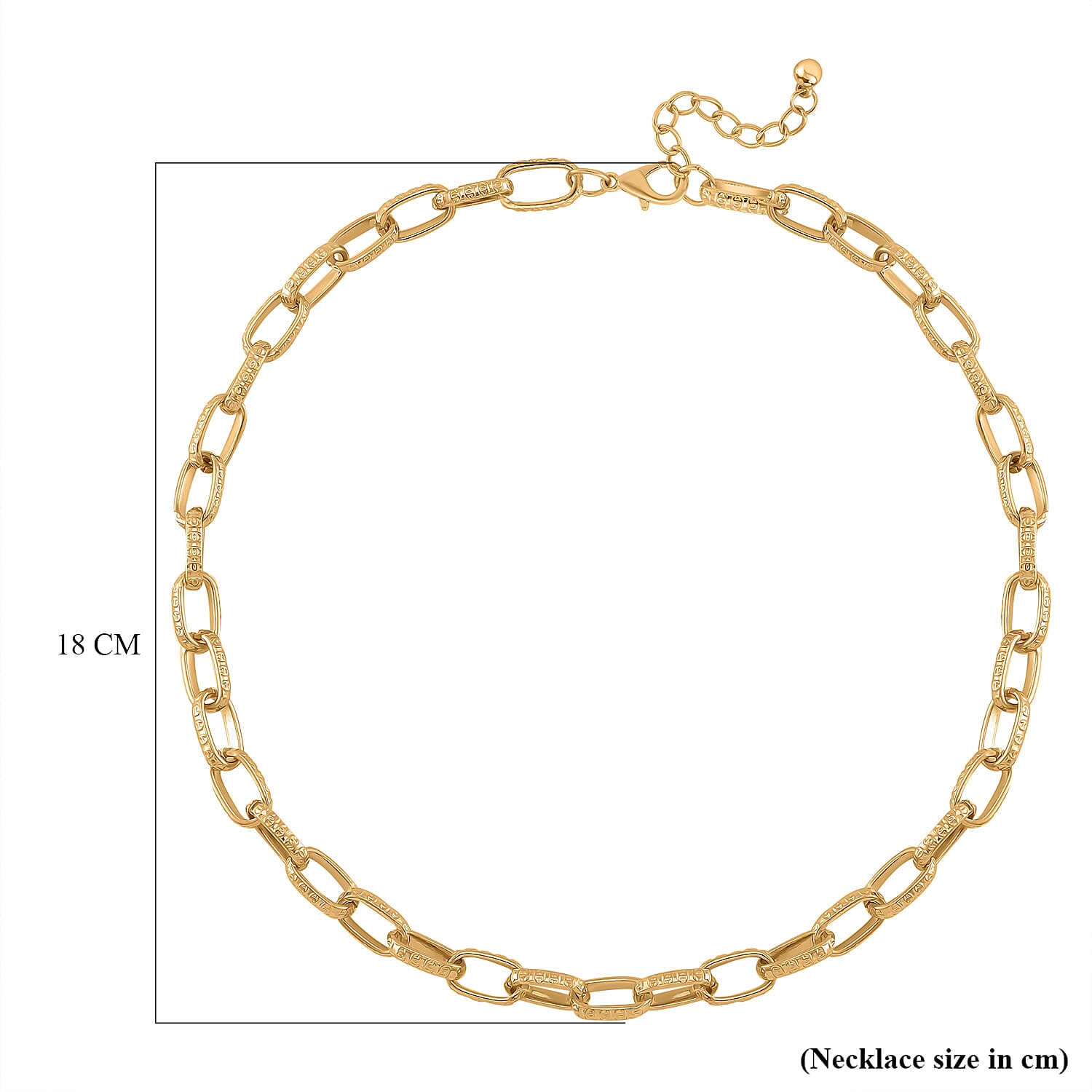 One time Close Out- Broad Paperclip Necklace With Lobster Clasp  (Size - 20-2)