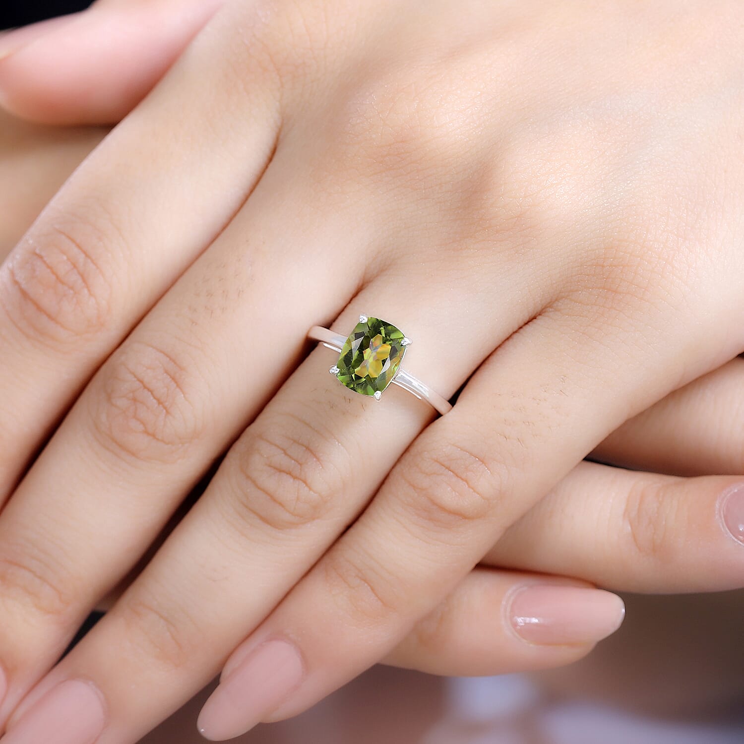 Enami Mystic Quartz Ring Sterling Silver 1.79 Ct.