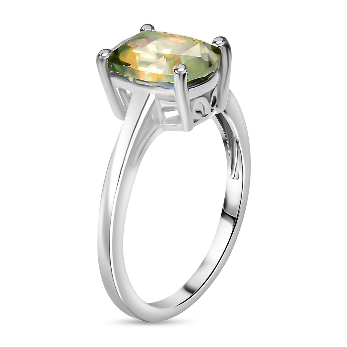 Enami Mystic Quartz Ring Sterling Silver 1.79 Ct.