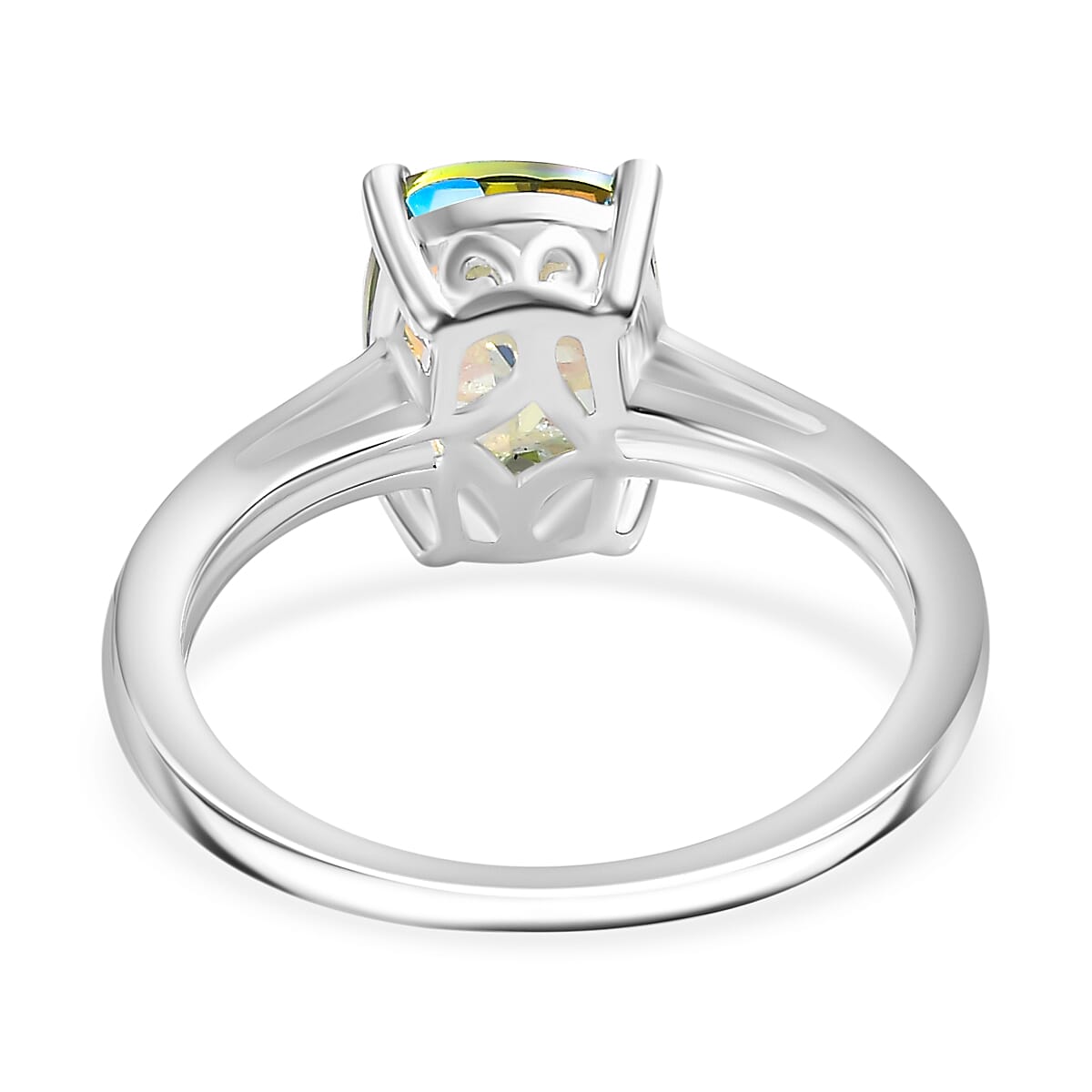 Enami Mystic Quartz Ring Sterling Silver 1.79 Ct.