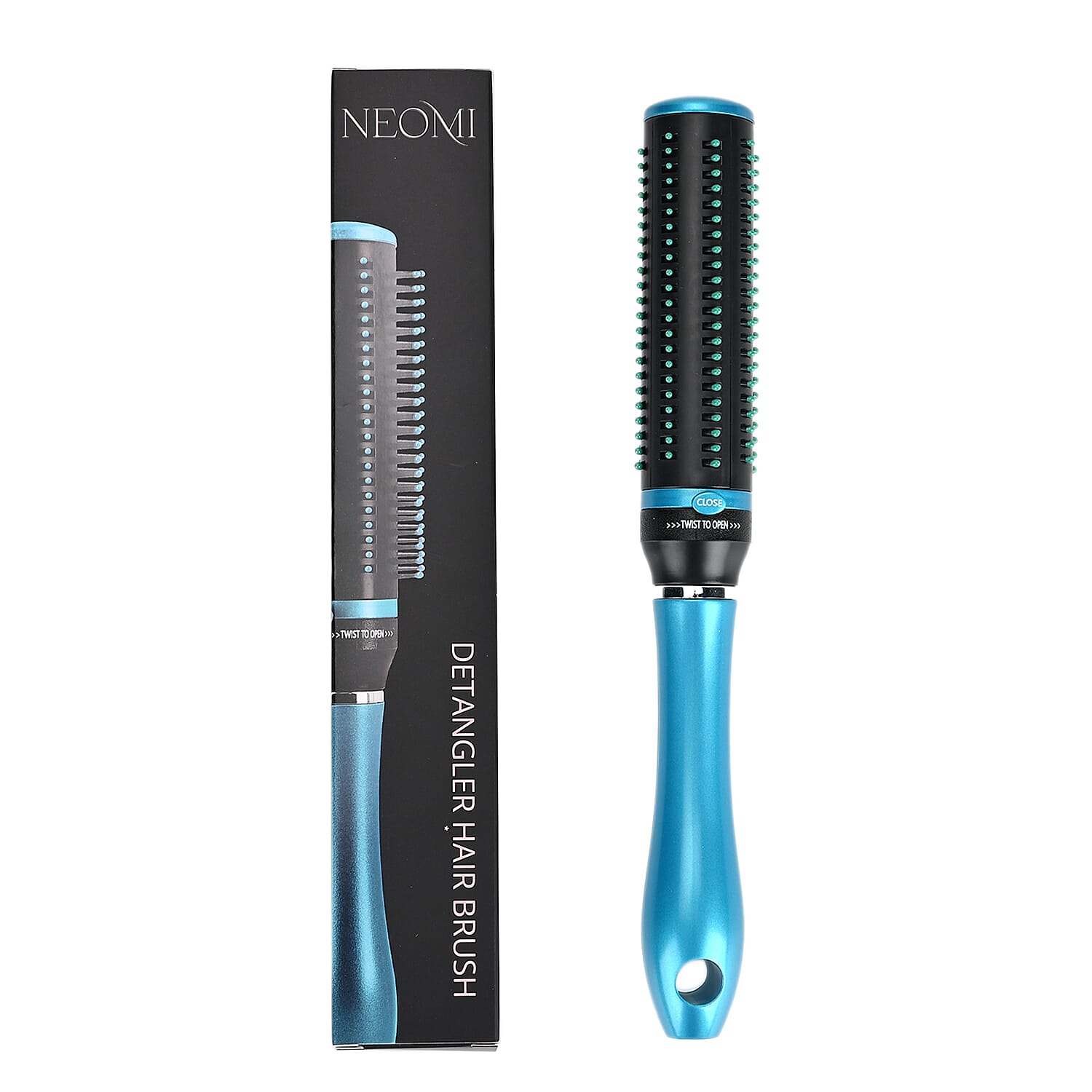 NEOMI Portable Storage Hair Comb with Retractable Bristle Technology - Blue