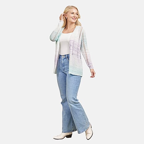 Mudflower Space Dye Cardigan (Size 12) - Lilac